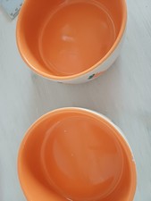 2 x Trixie Nappf Keramiknapf Kaninchen Hamster 11 cm Durchmesser orange Karotten