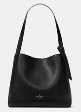 Kate Spade Knott Large Leather Carryall Shoulder Bag - Black