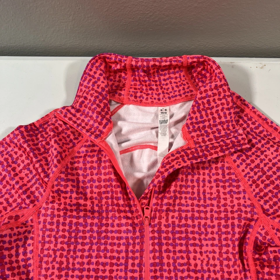 Women’s Under Armour Cold Gear 1/4 Zip Long Sleeve Mock Neck Shirt Sz M Fitted - Image 2 of 4