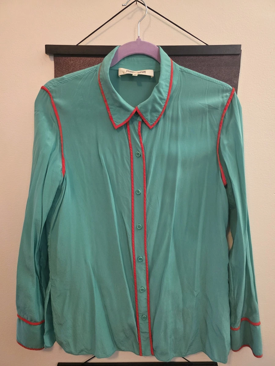 Top Diane Von Furstenberg En Soie 100% - Taille M - Rose - Occasion Très Bon état