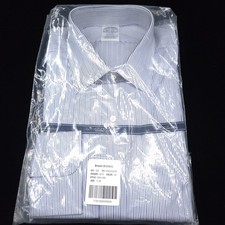 Brooks Brothers -Made USA LUXURY LINE Dress Shirt 17 35 White Blue Stripe Regent