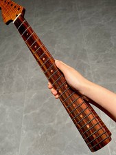 Stainless Large 22Fret Reverse rosewood Roasted Maple flame Electric guitar neck