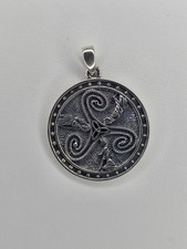 Hecate Triple Goddess Pendant Triquetra Wiccan Ritual Amulet 925 Sterling