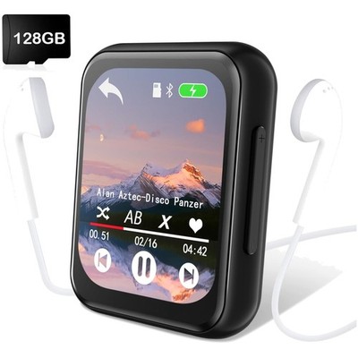 Digital Music Player 128GB, Built-in Speaker, Touch Screen