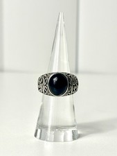 Vintage 925 Sterling Silver Black Onyx Ring s...