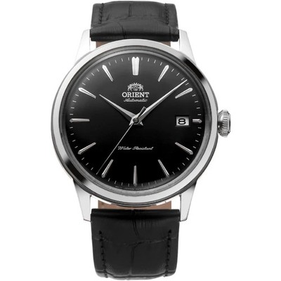 Orient Bambino Herrenuhr RA-AC0M02B30B mechanisch schwarzes Ziffernblatt schwarzes Leder 30M