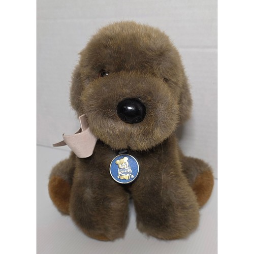 Vintage Dakin Plush Dog Brown Stuffed Animal RARE 1986 Collectible 80s Retro