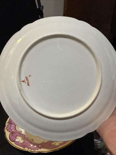 19th Century Paris Vieux Porcelain Pink Floral Design 3 Plates - Picture 14 of 20