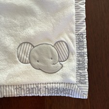Baby Essentials Blanket Elephant Plush Soft Cozy Thank Heaven For Little Ones