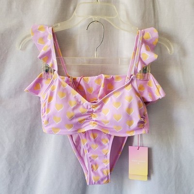 Stoney Clover Lane Target Bikini High Leg & Waist Swimsuit Size XS 0-2 Ruffles