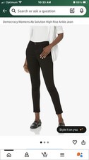 New With Tags, Democracy  AB  Solution High-Rise Ankle Jean, Size 6, Black