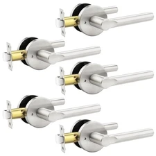 knobelite Privacy Door Handles Interior Keyless Door Lever,Left & Right Hand ...