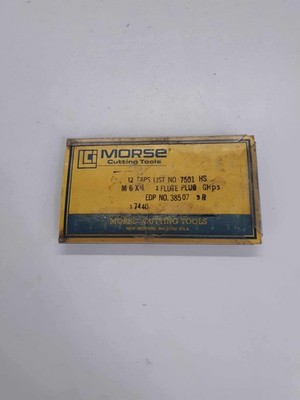 Morse Cutting Tools NO.7501/ EDP.NO.38507 2-Flute Plug Taps, 12-Pack 