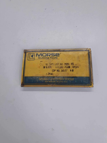 Morse Cutting Tools NO.7501/ EDP.NO.38507 2-Flute Plug Taps, 12-Pack 