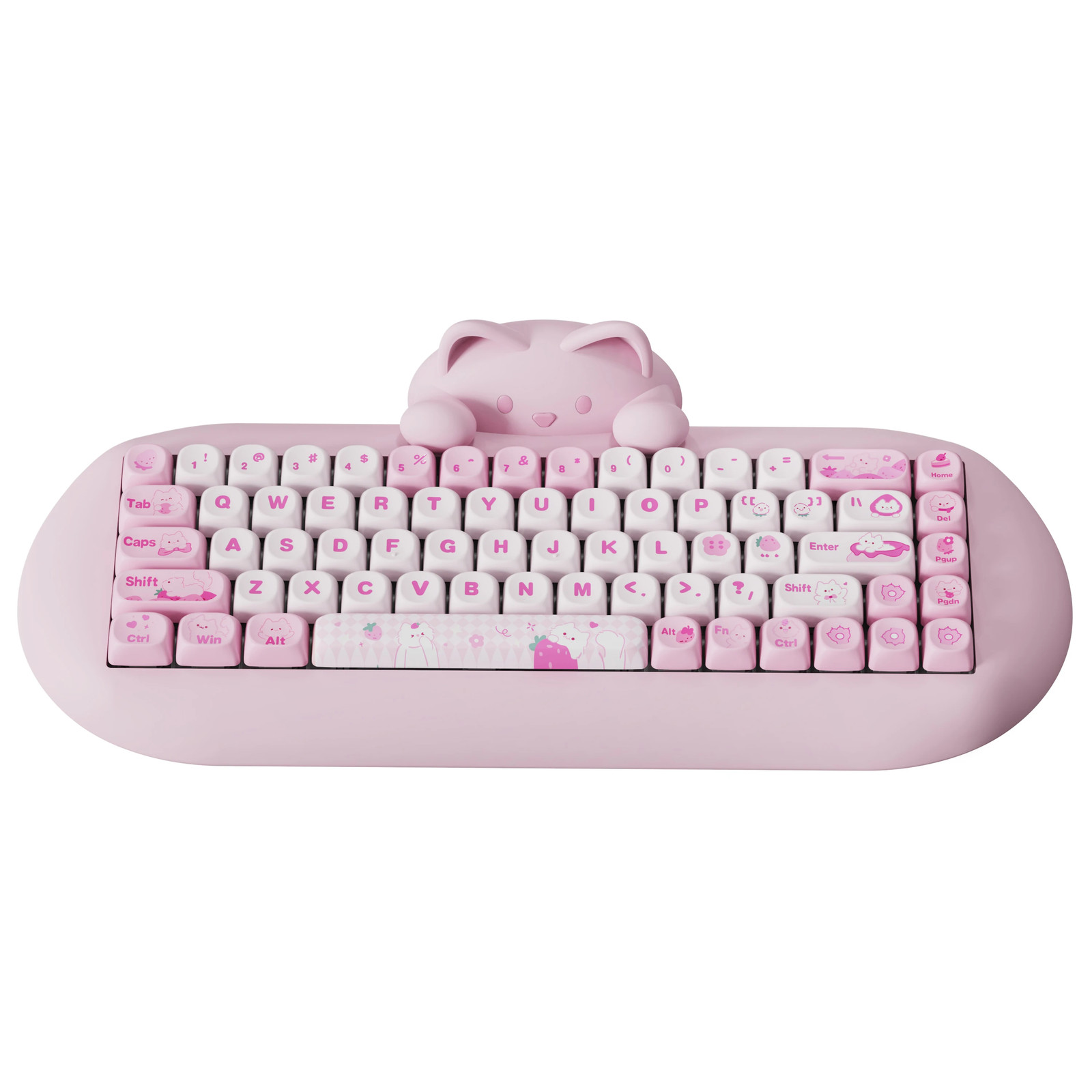 C68 Wireless RGB Mechanical Keyboard with Custom Cat Design and Silent Switches-image