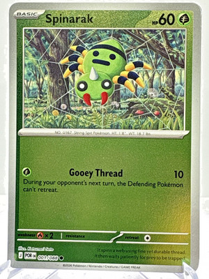 Pokémon TCG - Spinarak 001/088 - Reverse Holo - Perfect Order - NM