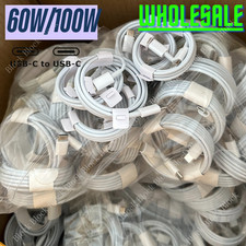 Bulk Lot Type USB-C to USB-C Cable 60W/100W Fast Charging PD Cord Rapid Charger