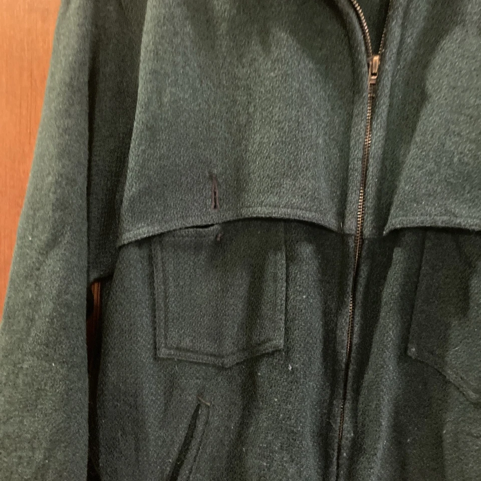 Johnson Woolen Mills Double Cape Jac Shirt Spruce Green Cruiser Men's Med READ - Image 4 of 4