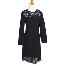 NWT Magaschoni Dark Romantic Cocktail Dress Black Lace Whimsigoth Women 6