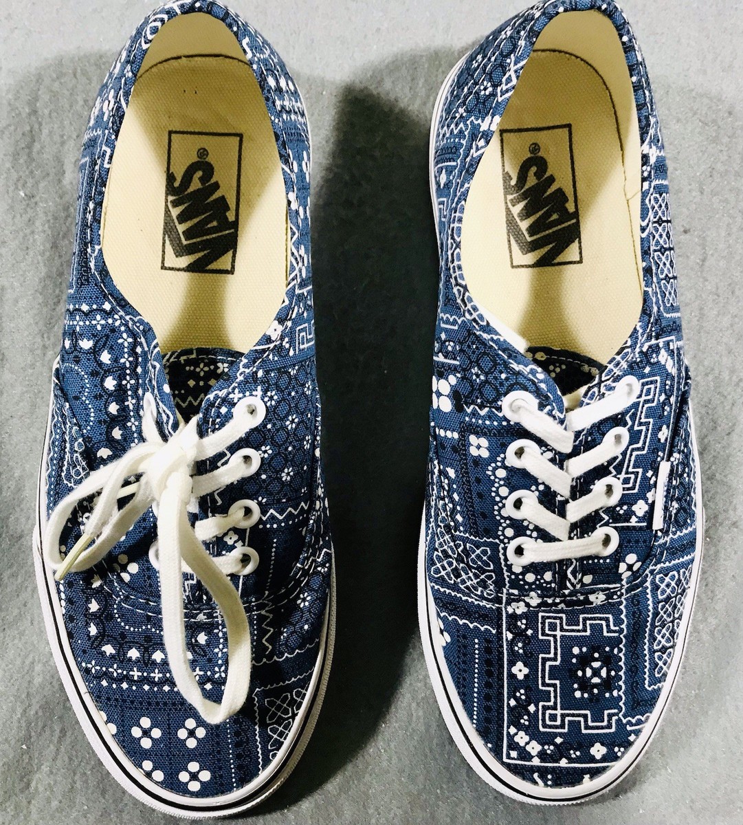 VANS Van Doren Men 6/Women Bandana Print Fabric Classic Sneakers Lace Up