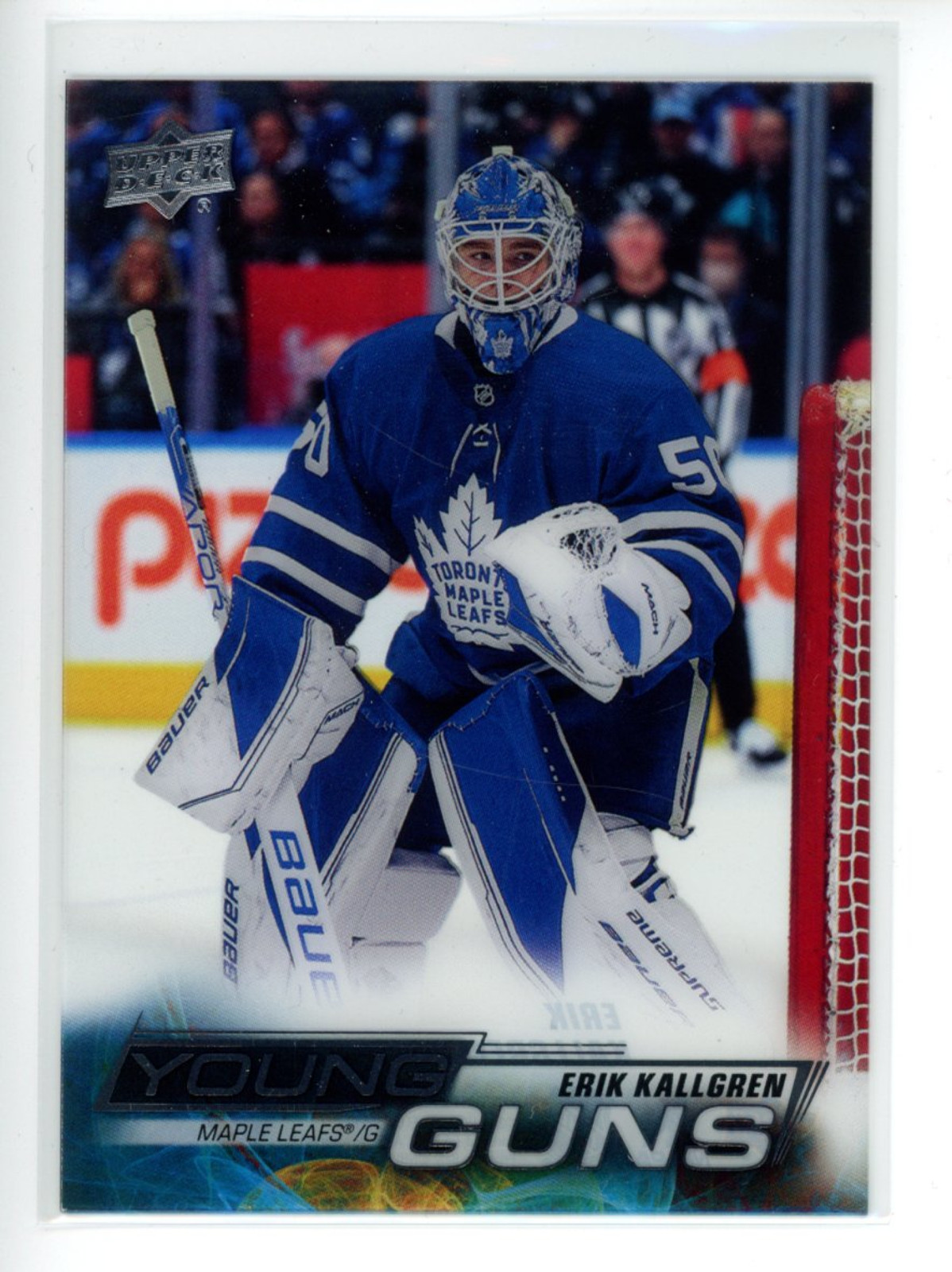 2022 UPPER DECK #208 ERIK KALLGREN CLEAR CUT YOUNG GUNS RC ROOKIE