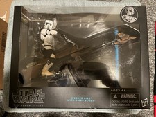 Star Wars Black Series Speeder Bike With Biker Scout 6    New Sealed