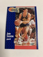 1991 Fleer NBA League Leaders John Stockton Utah Jazz