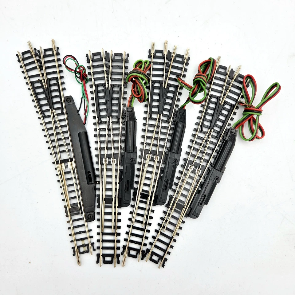 Atlas N Gauge 2703 Right and 2704 Left Turnout Switches Wired Lot of 5 Austria - Image 2 of 4