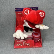 GEMMY Bongo Beat'n LOVE FROG Singing Dancing WHO PUT THE BOMP Red