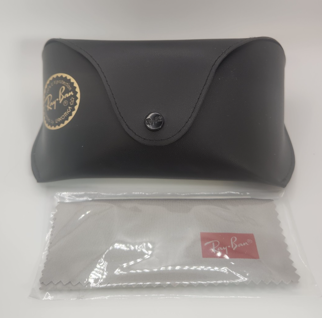 Ray Ban Chromance Case Snap Front Black w/Cleaning Cloth | eBay