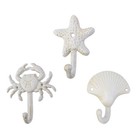 Set of 2 Seaside Themed Door Hooks Wall for Hanging Vintage Coat