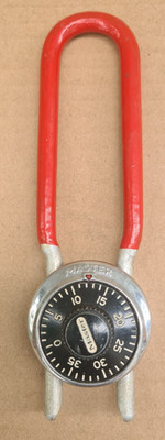 Vintage Master Lock USA Zahlenschloss Vorhängeschloss Kombination unbekannt