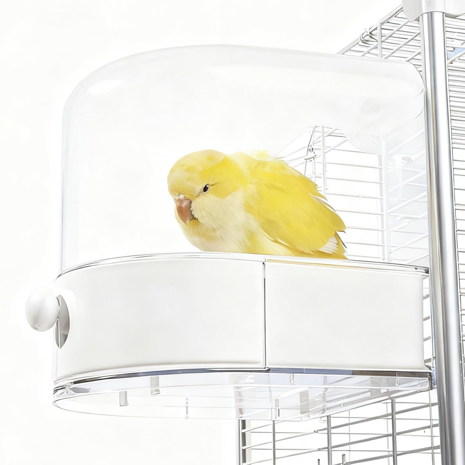 4 In 1 Multifunction House/bath/litter/feeder White Accessor