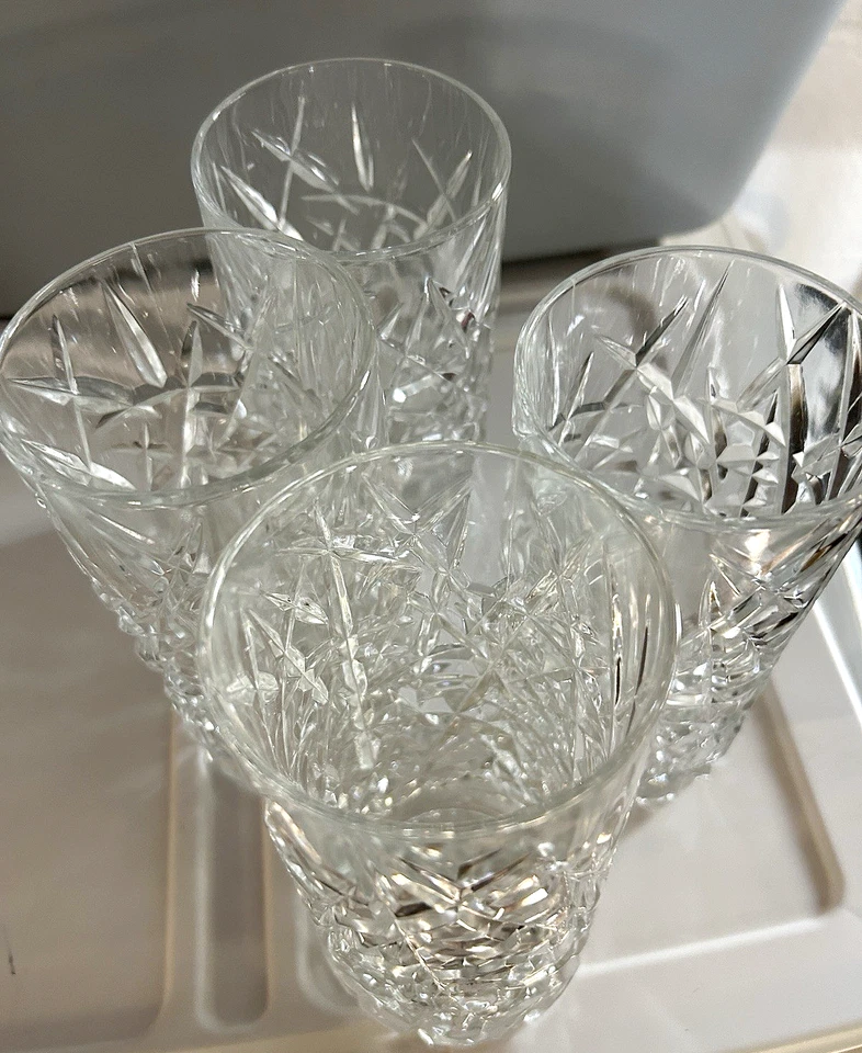 Cristal DArques Sculptra 6" Vaso Vaso 16oz - Juego de 4 Elegantes Vajilla Foto 2 de 4