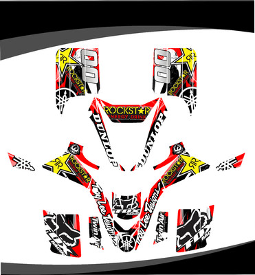 Yamaha Blaster YFS 200 yfs200 Decals Graphics Stickers Full kit ATV Quad Wrap