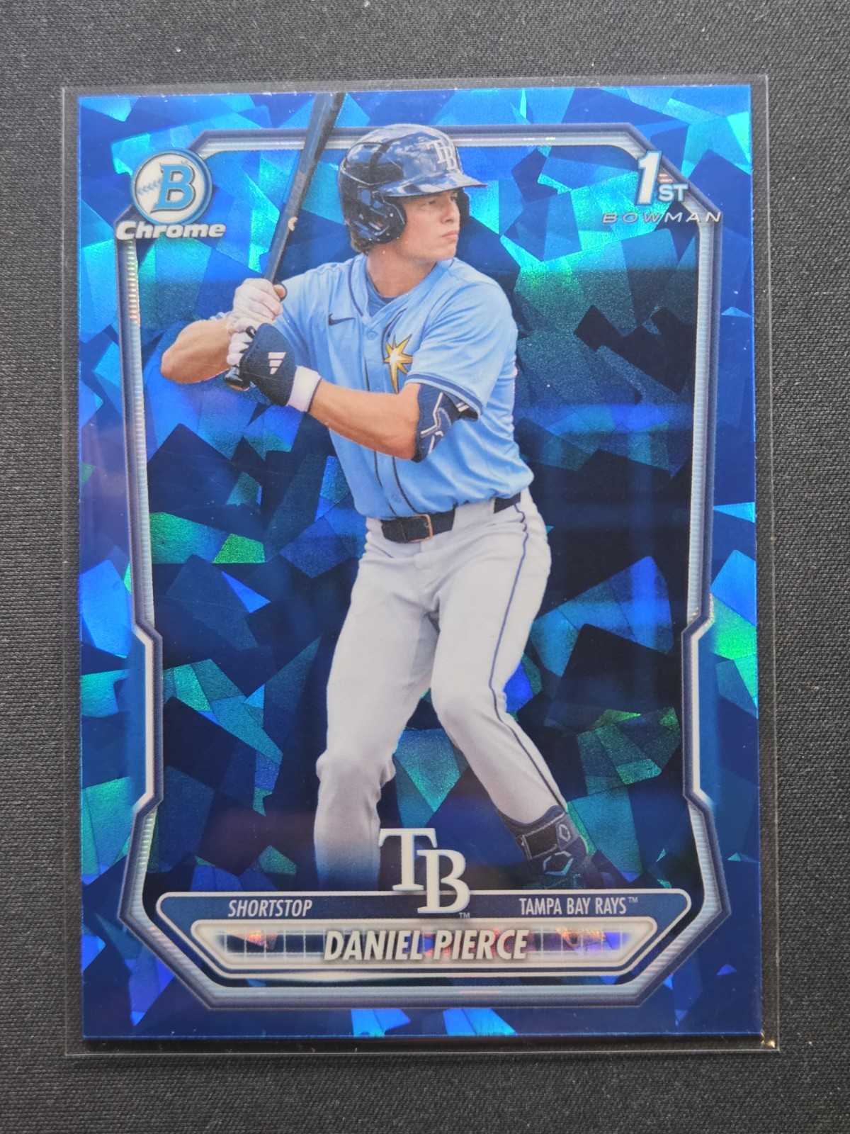 2026 Bowman Chrome 1st Refractor Sapphire BCP-77 Daniel Pierce Rays