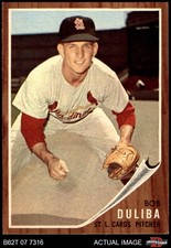 1962 Topps #149 Bob Duliba Normal Tint Cardinals COMMON VARIATION 7.5 - NM+