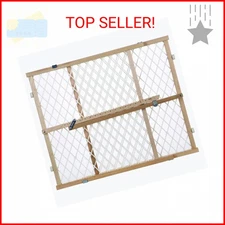 Toddleroo by North States Diamond Mesh Wooden Baby Gate: 26.5"- 42" Wide. Pressu