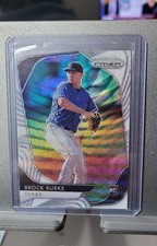 2020 Panini Prizm - Tier II Brock Burke #195 White Wave Prizm (RC)