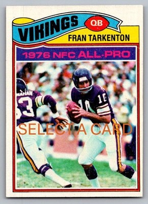 1977 Topps Football -  ''Select a Card'' # 317 to 423 NRMT to EX