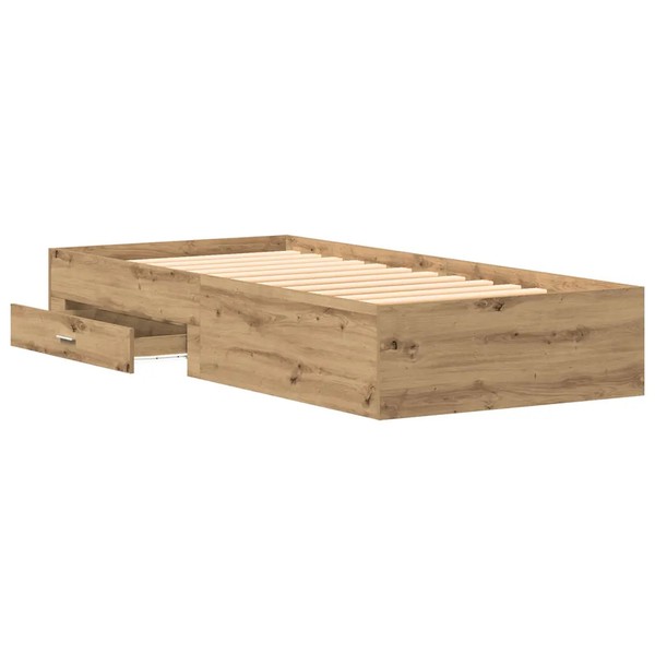 Bettrahmen Artisan-Eiche 100X200 Cm Holzwerkstoff Stabil-image