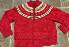 Vintage TIARA INTERNATIONAL Women's M Zip Up Cardigan Sweater..VGUC