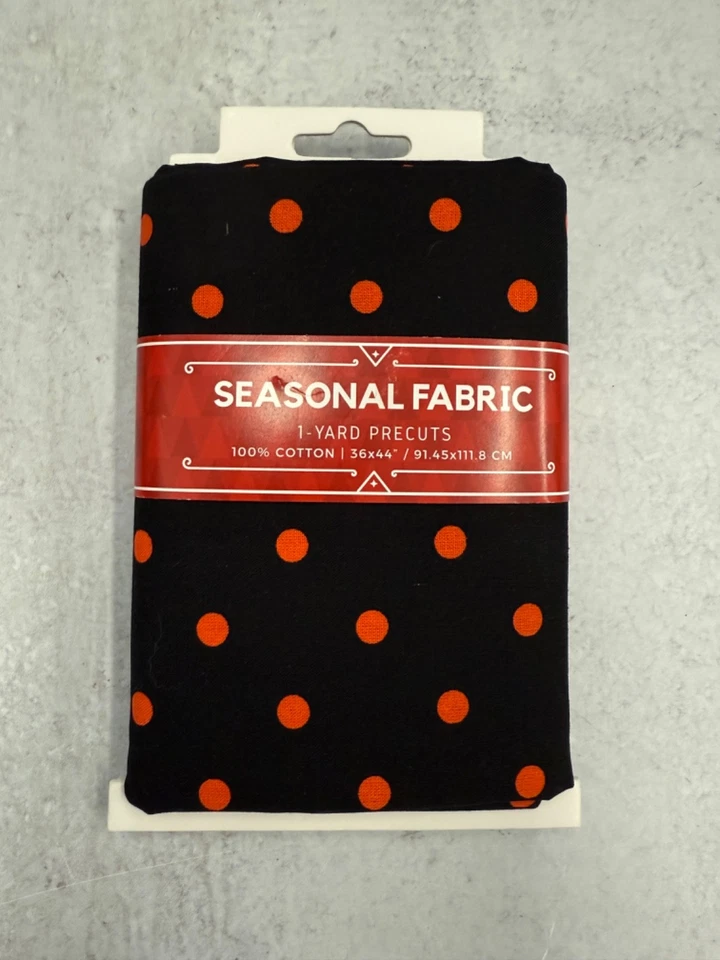 Seasonal Fabric 1-Yard Cotton Precuts Pumpkins Eyeballs spider web ghost - Image 2 of 4