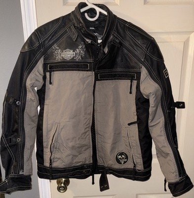 Harley-Davidson Men's Punisher Tan & Black Leather Riding Jacket (Ltd Edition) M
