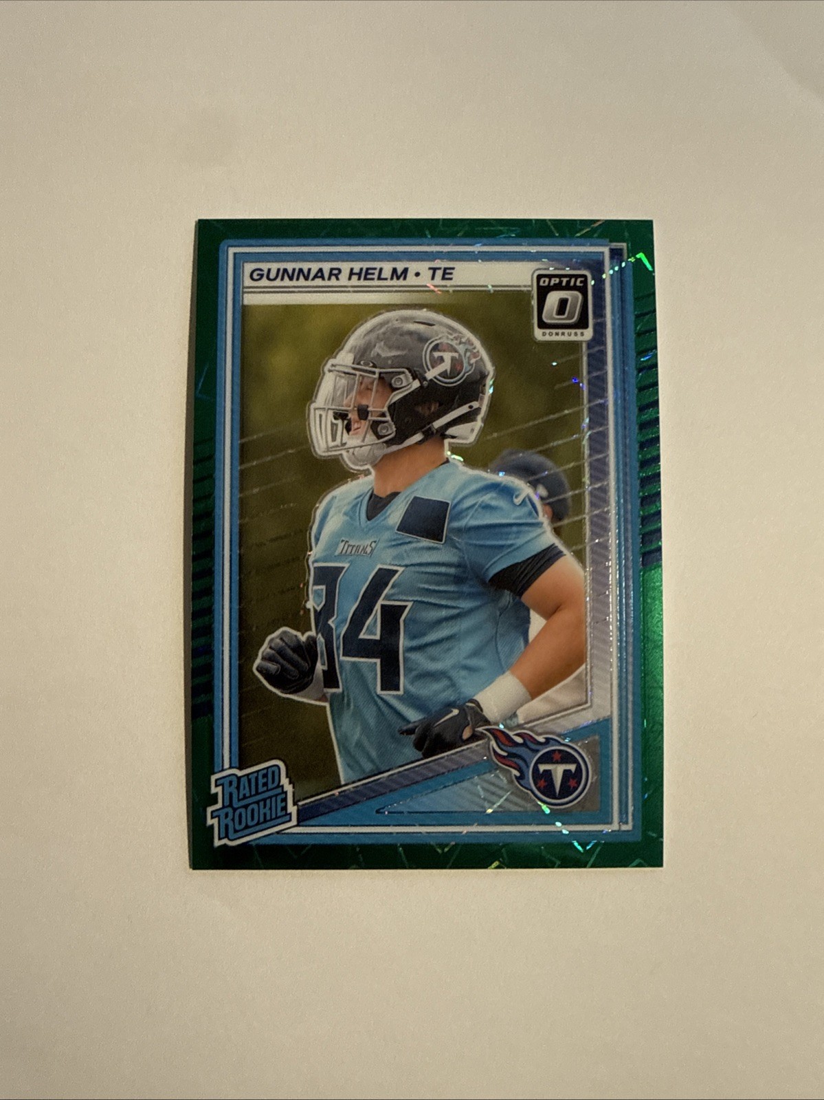 2025 Panini Donruss Optic - Rated Rookie Gunnar Helm #294 Green Velocity