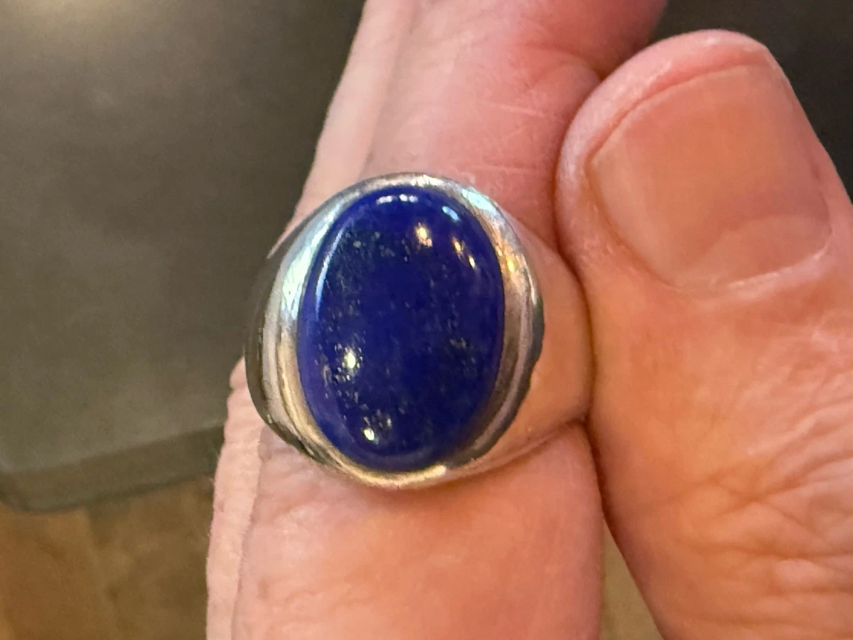 Las Mejores Ofertas En Lapis Lazuli ANILLOS Piedras Preciosas De Plata De Ley Anillo 8 Anillo | EBay