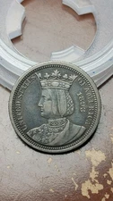 1893 Isabella Silver Commemorative Quarter 25C Nice XF                      W743