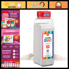 Vibrant Colored Craft Sand - 3 lb Fine White Sand for Kids' Sensory Play  Art