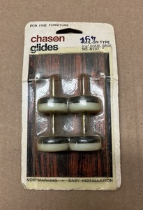 Vintage Chason Nail-on Type Glides. Has A Metal Pin, Cushion Ring & Plastic Base