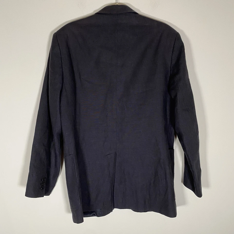 Structure Mens Linen Single Breasted Blazer Sz 38 Beachy Old Money Quiet Luxury - Image 2 of 4